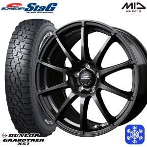 215/70R16インチ ダンロップ グラントレック XS1 ホワイトレター 5H114.3 スタッドレスタイヤホイール4本セット MID シュナイダー スタッグ SG｜treasure-one-company