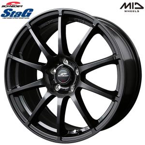 シュナイダー　スタッグ　17インチ　5穴　7 J PCD100 ＋48の2本　① MID シュナイダー スタッグ 17インチ 7.0J 5H114.3 +48