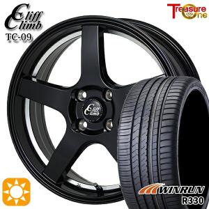 サマータイヤ ホイール4本セット 165/55R15インチ 4H100 トレジャーワン クリフクライム TC09 BK ウィンラン R330｜treasure-one-company