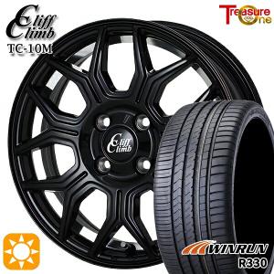 25〜26日+5倍  サマータイヤ ホイール4本セット 185/55R16インチ 4H100 トレジャーワン クリフクライム TC10M BK ウィンラン R330｜treasure-one-company