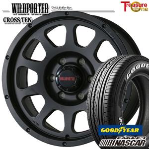 サマータイヤ ホイール4本セット 195/80R15インチ 6H139 ワイルドポーター クロステン MBK グッドイヤー ナスカー NASCAR ホワイトレター