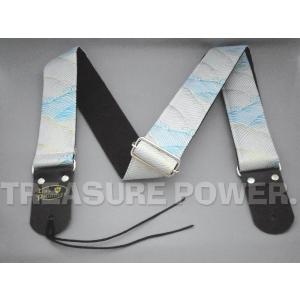 和柄ギターストラップ 扇/黒-紫 tiny products タイニープロダクツ