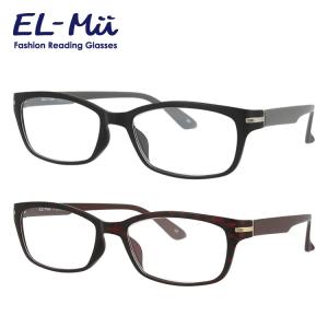 エルミー リーディンググラス 老眼鏡 EL-Mii EMR 306M 全2カラー 53 度数+1.00〜+3.50 スクエア プレゼント ギフト ラッピング無料｜treasureland