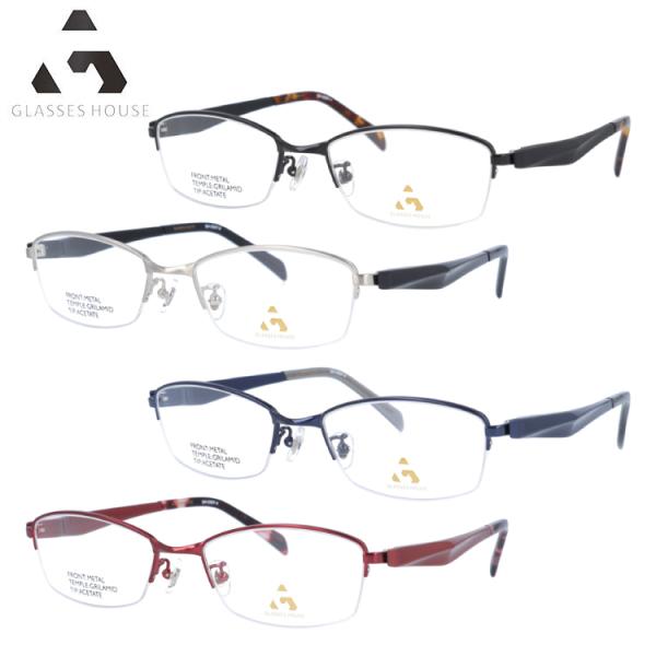 メガネ フレーム グラスハウス GLASSES HOUSE PCメガネ ブルーライトカット 老眼鏡 ...