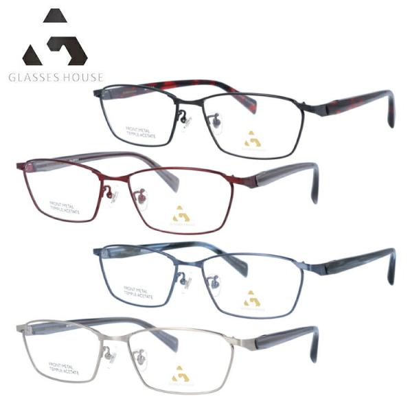 メガネ フレーム グラスハウス GLASSES HOUSE PCメガネ ブルーライトカット 老眼鏡 ...