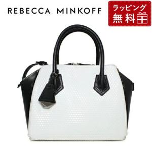 レベッカミンコフ ショルダーバッグ ハンドバッグ 2WAY レディース 女性 ブラック 黒 ホワイト HS15FOLS16 004 MINI PERRY SATCHEL レディース 女性 プレゼント｜treasureland