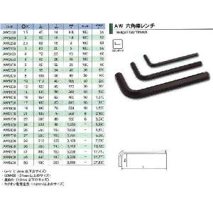 旭金属工業 アサヒ ASH 六角棒レンチ 4m...の詳細画像1