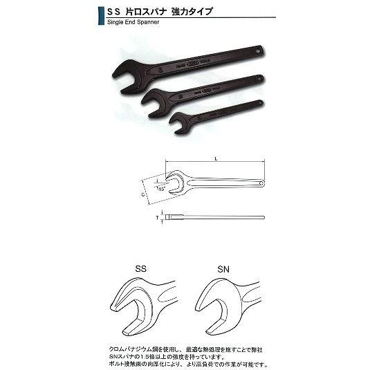 旭金属工業 アサヒ ASAHI　片口スパナ 強力タイプ 30mm SS0030 