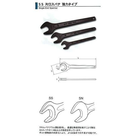 旭金属工業 アサヒ ASAHI　片口スパナ 強力タイプ 54mm SS0054 