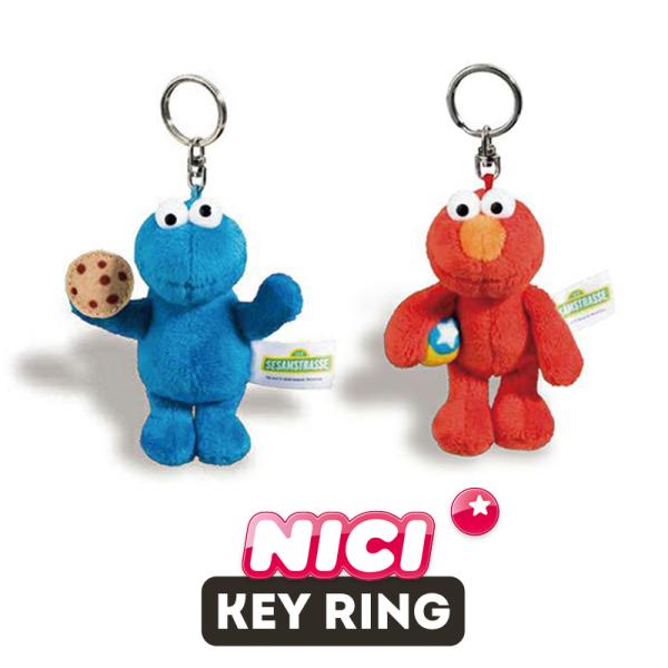 NICI（ニキ）セサミストリート エルモ クッキーモンスター  /　Key Ring（かわいい/キー...