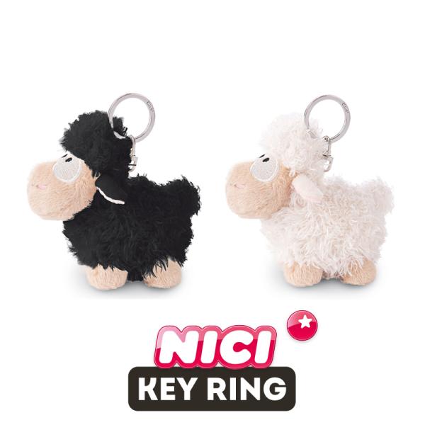 NICI（ニキ）キーリング ウーリーギャングシープ ホワイト ブラック /　Key Ring（アニマ...