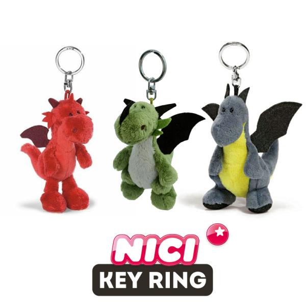 NICI（ニキ）キーリング クリーチャー3 ドラゴン レッド グリーン ネオングリーン /　Key ...