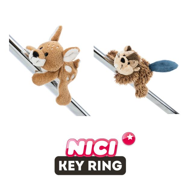 NICI（ニキ）マグネット FF25 ノロジカ ルネ ビーバー ハリー  /　Key Ring（動物...