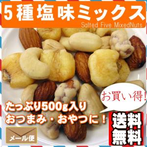 5種塩味 ミックスナッツ 500g ポイント消...の詳細画像1