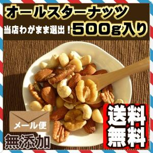 オールスターナッツ 500g ミックスナッツ (素焼きアーモンド くるみ 素焼きカシューナッツ 素焼きピーカンナッツ マカダミアナッツ）
