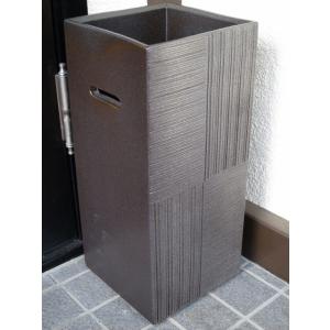 しがらき焼 立刻線 傘立て 陶器 黒 しがらき焼き 信楽焼き 信楽焼 かさ立て かさたて 花器 日本...