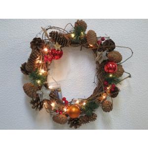 クリスマス リース レス イヴェール LEDスターリース ナチュラル ( X'mas Xmas XマスLED )