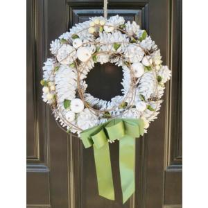 クリスマス リース パインコーンリース ホワイト Mサイズ ( X'mas Xmas Xマス )