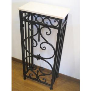 コンソールテーブル アイアンフレーム ミニサイズ 大理石 玄関 インテリア 送料無料(沖縄除外)