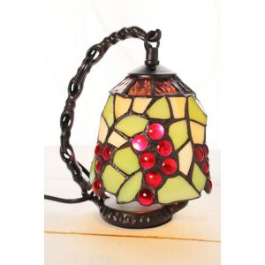 ステンドランプ ぶどう ブドウ 1 0 8  ( 葡萄 グレープ ステンドグラス 照明 ランプ テー...