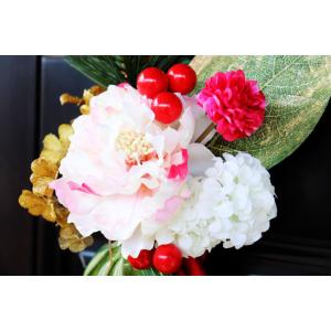 おめでた飾り ピオニーと菊の壁飾り レッドタッ...の詳細画像2
