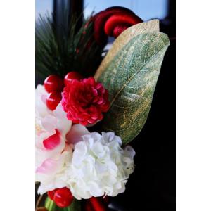 おめでた飾り ピオニーと菊の壁飾り レッドタッ...の詳細画像5