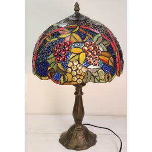 ステンドグラスランプ 葡萄 12インチ ティファニーランプ レトロ