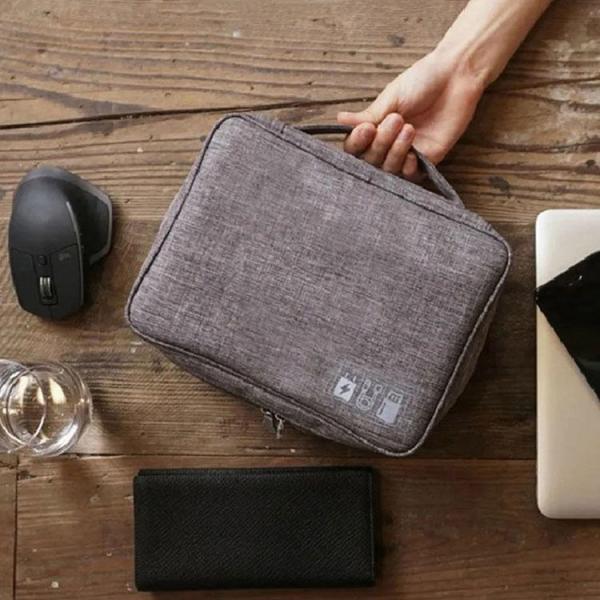 ガジェットポーチ ケーブル収納 OA小物 収納ポーチ PC周辺機器整理 旅行 トラベル モバイル 収...