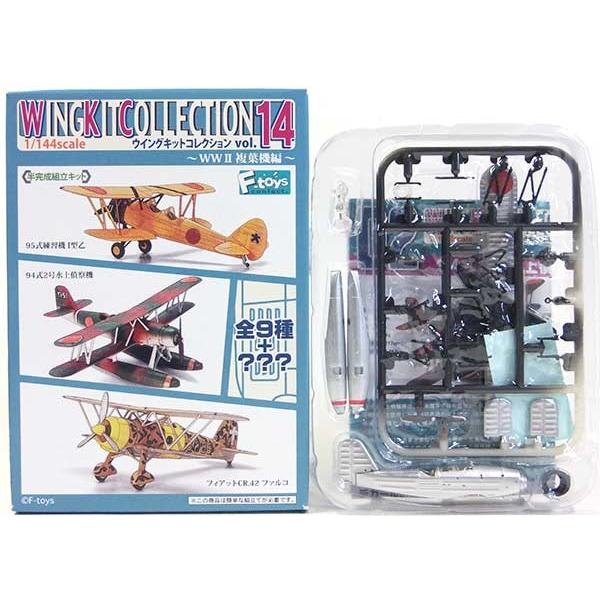 【2C】 エフトイズ 1/144 ウイングキットコレクション Vol.14 WWII 複葉機編 94...