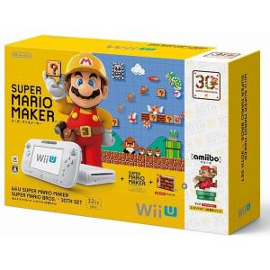 ￥19500【中古】≪本体≫Wii U スーパーマリオメーカー セット＋amiibo（一部付属品なし：わけあり）【5092379AW】【tre085】