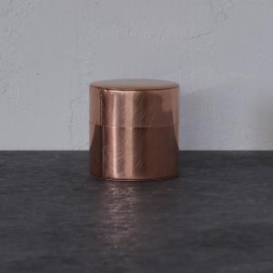 純銅 茶筒 100g入 銅製 日本製 小型 内蓋付 銅 茶器 貼箱入 ASH-9211