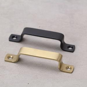 取っ手 ハンドル つまみ 金具 アイアン アンティーク L 黒 金 DIY