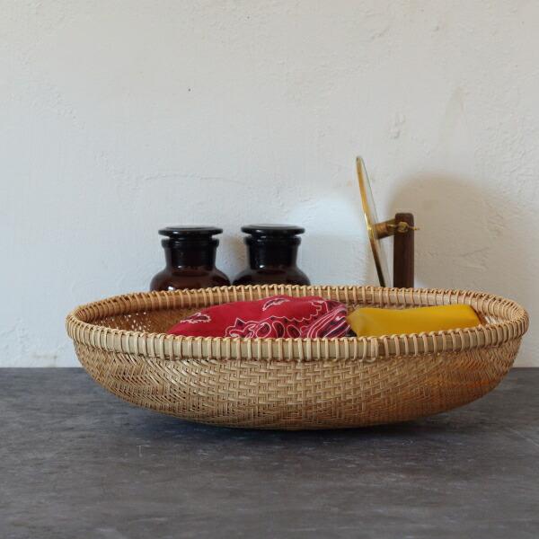 松野屋 竹ざる ざる 小物入れ 小物収納 トレー トレイ 収納 ディスプレイ おしゃれ ベトナム 楕...