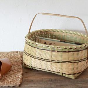 竹背負いカゴ 網代編み 手造り 箕 竹 み 竹製品 ミニチュア 竹かご 籠