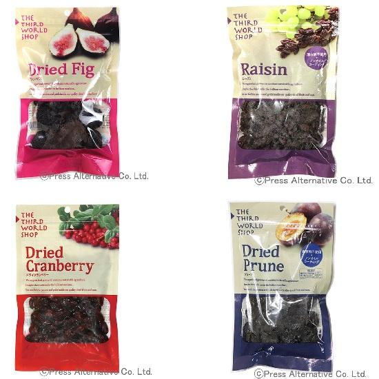 第3世界ショップ 干しいちじく、レーズン、ドライクランベリー、プルーン (種抜き)。4種類の中から選...
