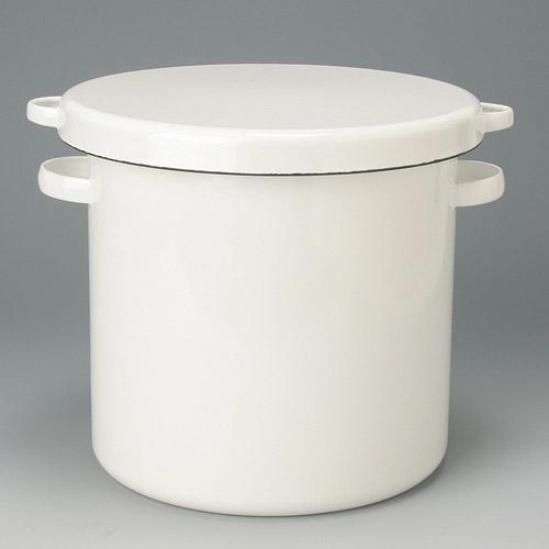 野田琺瑯　ラウンドストッカー　24cm/10L　シール蓋付。ホーロー、塩分・酸性に強く、食品の質が変...
