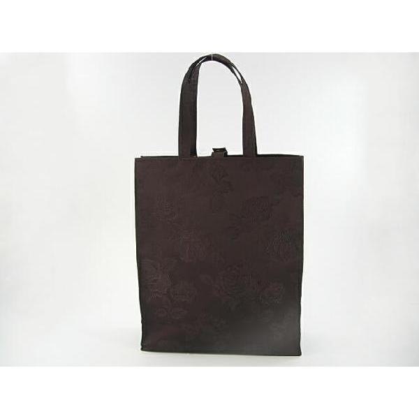 ローズエレガンスhy-3800-br軽くて繊細なバラ織り手さげショッピングバッグ