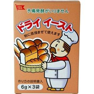 ネコポス　ドライイースト イースト菌  酵母   6g×３袋入り  パン材料 iss　翌日配達 ホー...