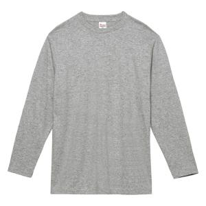 メンズ レディース キッズ Tシャツ 長袖 ヘビーウェイト 5.6オンス 無地 杢グレー XS サイズ 102-CVL｜trend-i