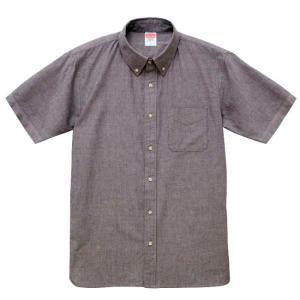 半袖 シャツ メンズ オックスフォード ボタンダウン M サイズ OX Gray 無地 ユナイテッドアスレ CAB｜trend-i