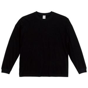 Tシャツ 長袖 メンズ ビッグシルエット 5.6oz L サイズ ブラック 無地 ユナイテッドアスレ CAB｜trend-i