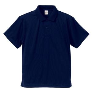 ポロシャツ 半袖 メンズ ドライ アスレチック 4.1oz 5XL サイズ ネイビー ビック 大きいサイズ 無地 ユナイテッドアスレ CAB