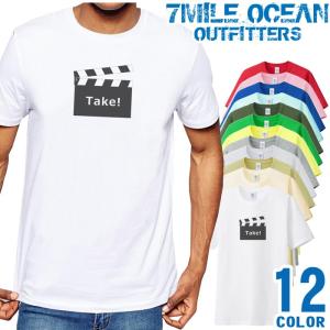 メンズ Tシャツ 半袖 プリント アメカジ 大きいサイズ 7MILE OCEAN 映画 ロゴ｜trend-i