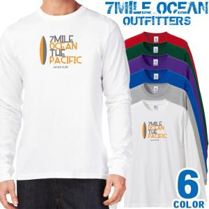 メンズ Tシャツ 長袖 ロングTシャツ ロンｔ プリント アメカジ 大きいサイズ 7MILE OCEAN サーフィン｜trend-i