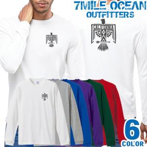 メンズ Tシャツ 長袖 ロングTシャツ ロンｔ バック 背面 プリント アメカジ 大きいサイズ 7MILE OCEAN オルティガ ネイティブ｜trend-i