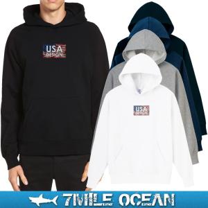 メンズ パーカー プルオーバー 裏起毛 7MILE OCEAN ワンポイント ロゴ プリント アメカジ アウトドア ストリート 大きいサイズ 秋冬 新作｜trend-i