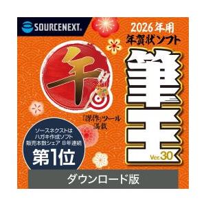【正規品】ソースネクスト 筆王Ver.30 ダウンロード版【3時間でメール納品】