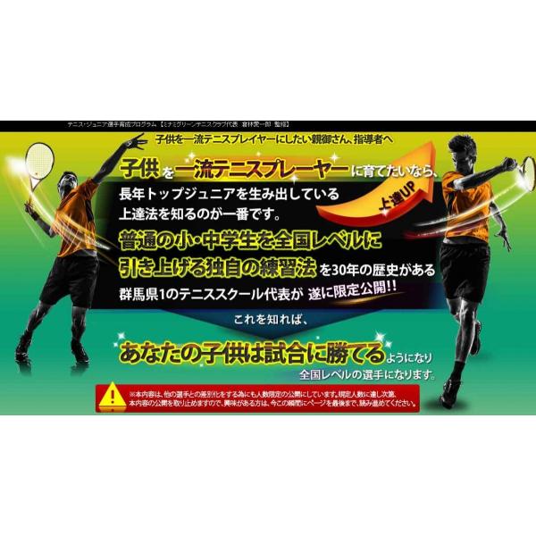 テニス・ジュニア選手育成プログラムDVD 普通の小・中学生を全国レベルに引き上げる方法 ミナミグリー...