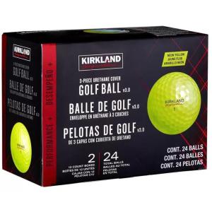 【最新モデル】 KIRKLAND Signature パフォーマンス+ V3 ゴルフボール 3ピースウレタンカバーボール カークランド 2ダース 計24個 イエロー 新品