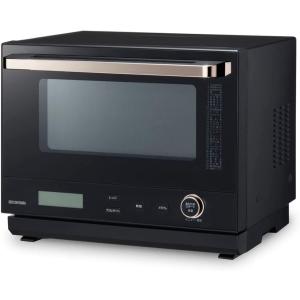 アイリスオーヤマ スチームオーブンレンジ 30L フラットテーブル 時短調理 スピードあたため 自動メニュー35種類 MO-FS3001-B ブラック
